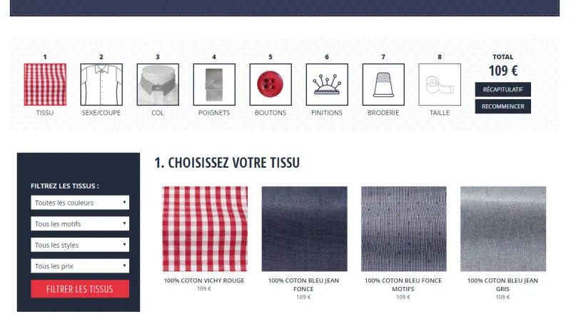 Une chemise sur mesure en ligne : comment ça fonctionne ?
