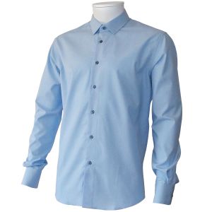 Chemise bleu uni